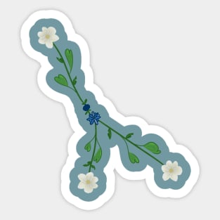 Cancer / Floral Sticker